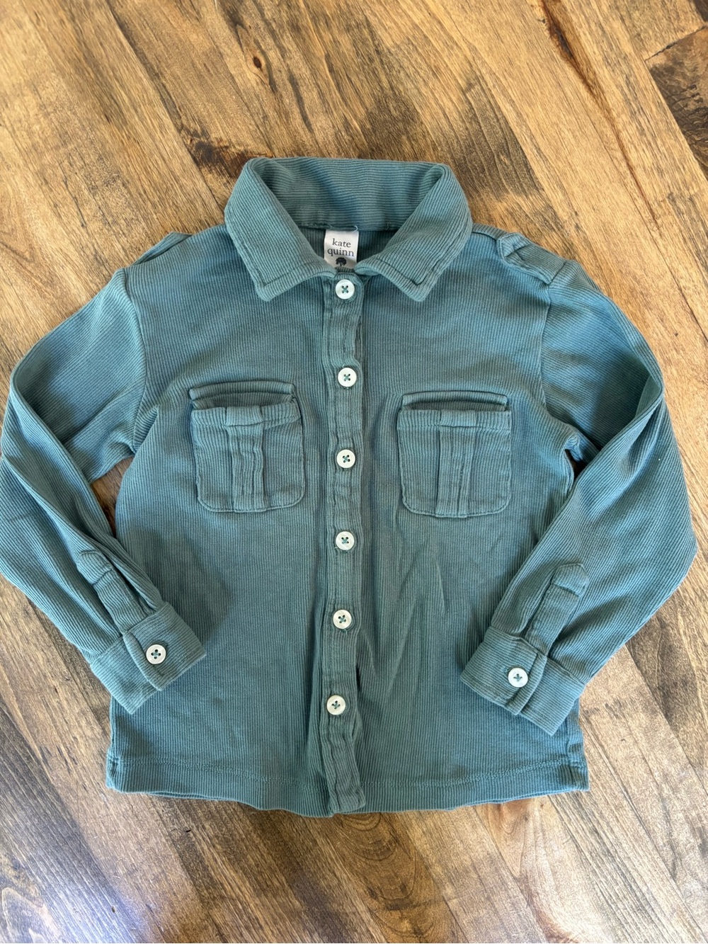 Toddler Kate Quinn Ribbed Cotton Long Sleeve Shirt